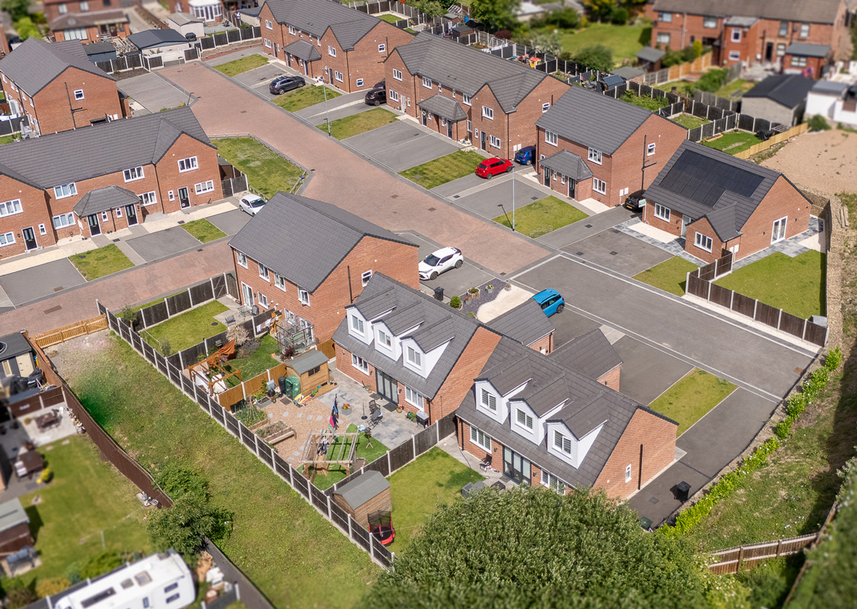 Exterior of Orchard Croft Phase 1 development in Royston